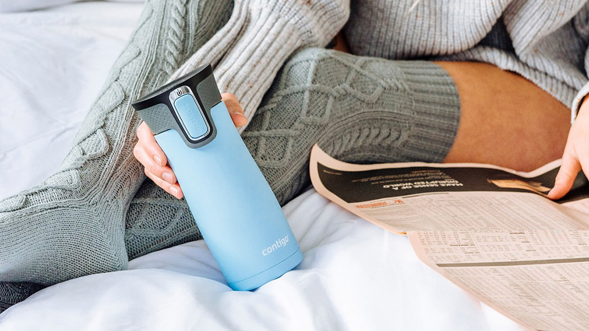 Contigo West Loop 2.0 - szczelny kubek termiczny o pojemności 470 ml - kolor: Stainless Steelk (stal nierdzewna)